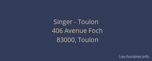 Singer - Toulon