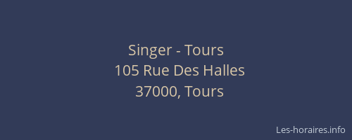 Singer - Tours