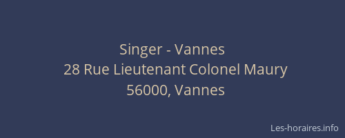 Singer - Vannes