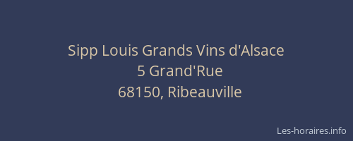 Sipp Louis Grands Vins d'Alsace