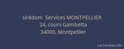 sirédom  Services MONTPELLIER
