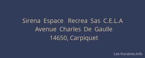 Sirena  Espace   Recrea  Sas  C.E.L.A