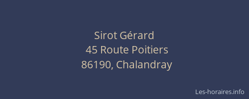 Sirot G&eacute;rard