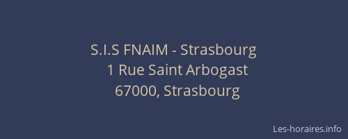 S.I.S FNAIM - Strasbourg