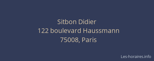 Sitbon Didier