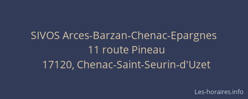 SIVOS Arces-Barzan-Chenac-Epargnes