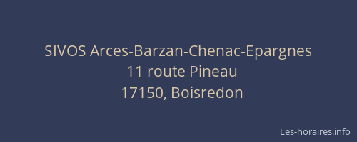 SIVOS Arces-Barzan-Chenac-Epargnes