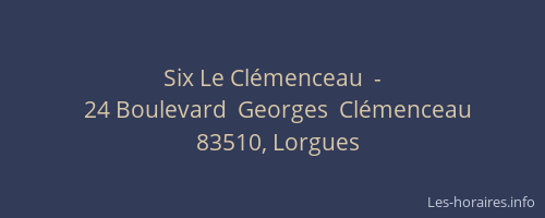 Six Le Clémenceau  -