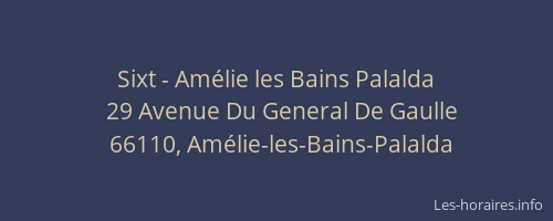 Sixt - Am&eacute;lie les Bains Palalda