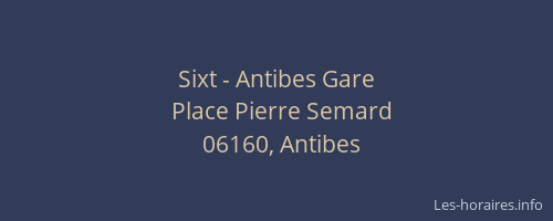 Sixt - Antibes Gare