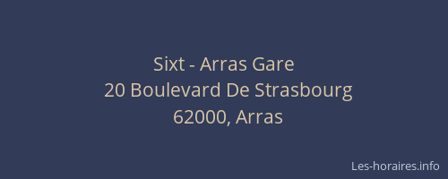 Sixt - Arras Gare