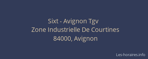 Sixt - Avignon Tgv 