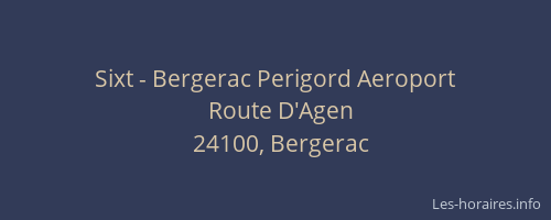 Sixt - Bergerac Perigord Aeroport