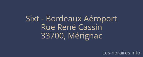 Sixt - Bordeaux Aéroport