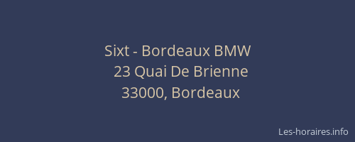 Sixt - Bordeaux BMW
