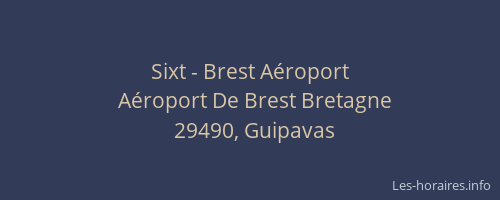Sixt - Brest Aéroport