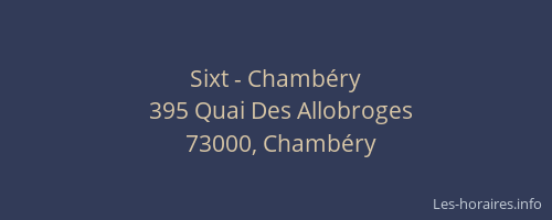 Sixt - Chambéry