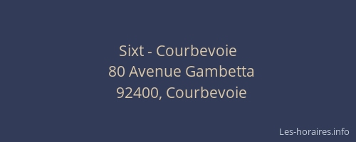Sixt - Courbevoie