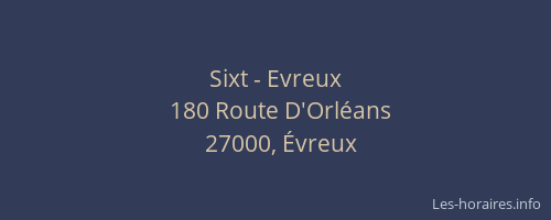 Sixt - Evreux