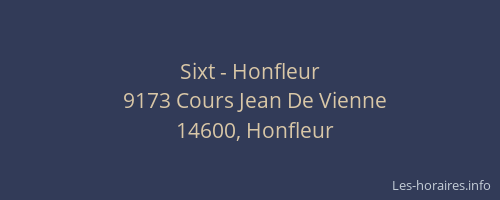 Sixt - Honfleur