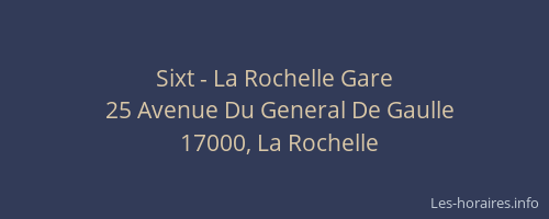 Sixt - La Rochelle Gare