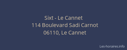 Sixt - Le Cannet
