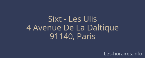 Sixt - Les Ulis