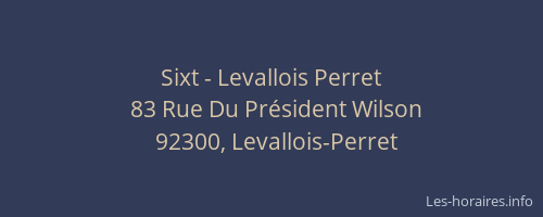 Sixt - Levallois Perret