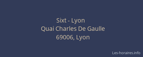 Sixt - Lyon 