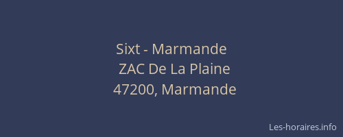 Sixt - Marmande