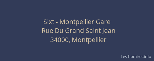 Sixt - Montpellier Gare