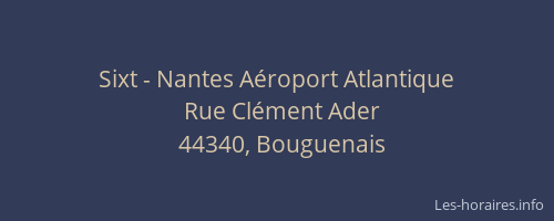 Sixt - Nantes Aéroport Atlantique