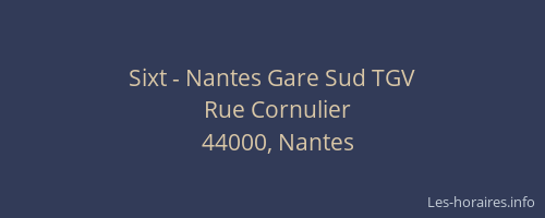 Sixt - Nantes Gare Sud TGV