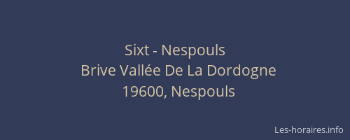 Sixt - Nespouls