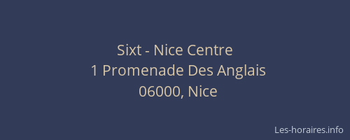 Sixt - Nice Centre