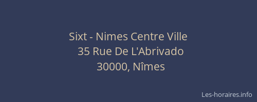 Sixt - Nimes Centre Ville