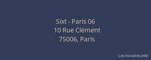 Sixt - Paris 06