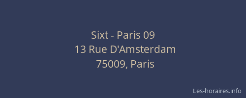 Sixt - Paris 09