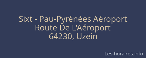 Sixt - Pau-Pyrénées Aéroport
