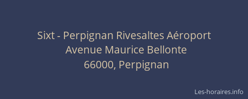 Sixt - Perpignan Rivesaltes Aéroport