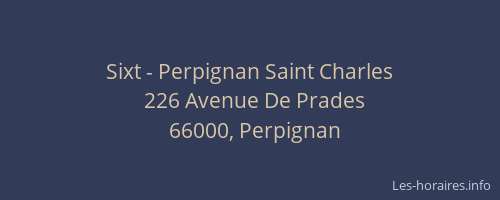 Sixt - Perpignan Saint Charles