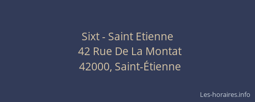 Sixt - Saint Etienne