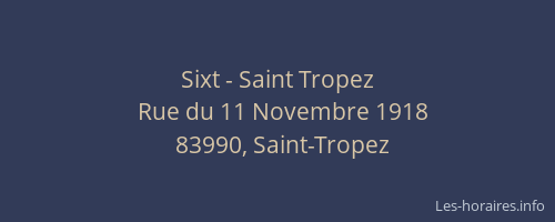 Sixt - Saint Tropez