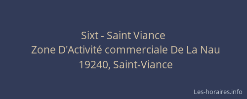 Sixt - Saint Viance