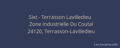 Sixt - Terrasson Lavilledieu