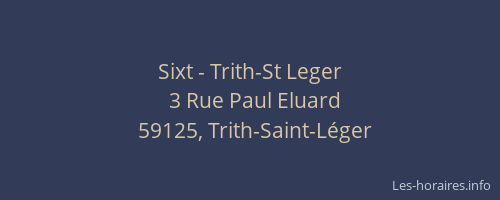 Sixt - Trith-St Leger