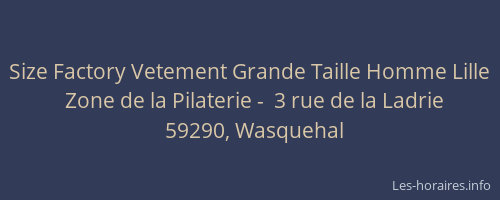 Size Factory Vetement Grande Taille Homme Lille