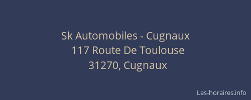 Sk Automobiles - Cugnaux