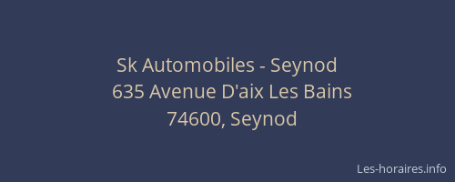 Sk Automobiles - Seynod