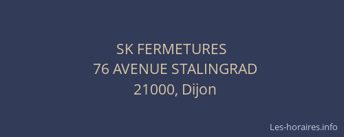 SK FERMETURES